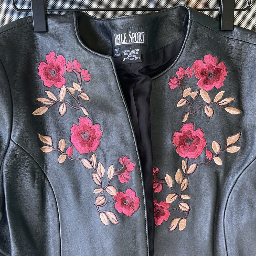 Vintage Belle Sport Genuine Black Leather Women Jacket - Picture 3 of 9